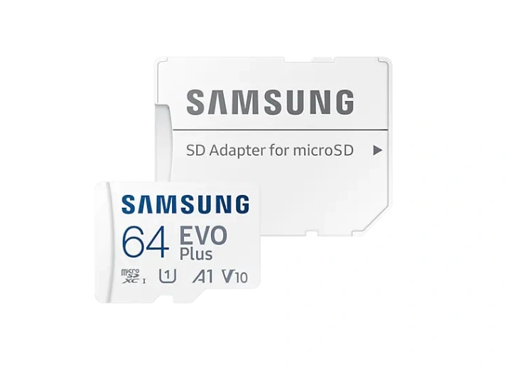 Карта памяти Samsung EVO Plus 64GB MicroSDXC Class 10/UHS-I/U3/130Мб/с MB-MC64KA фото 1
