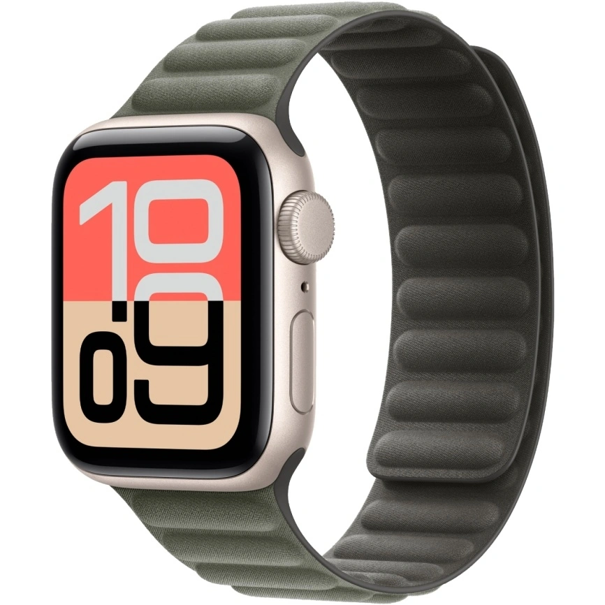 Смарт-часы Apple Watch SE (2025) 40mm Starlight Aluminum Case with Sage Gray Magnetic Link M/L фото 1