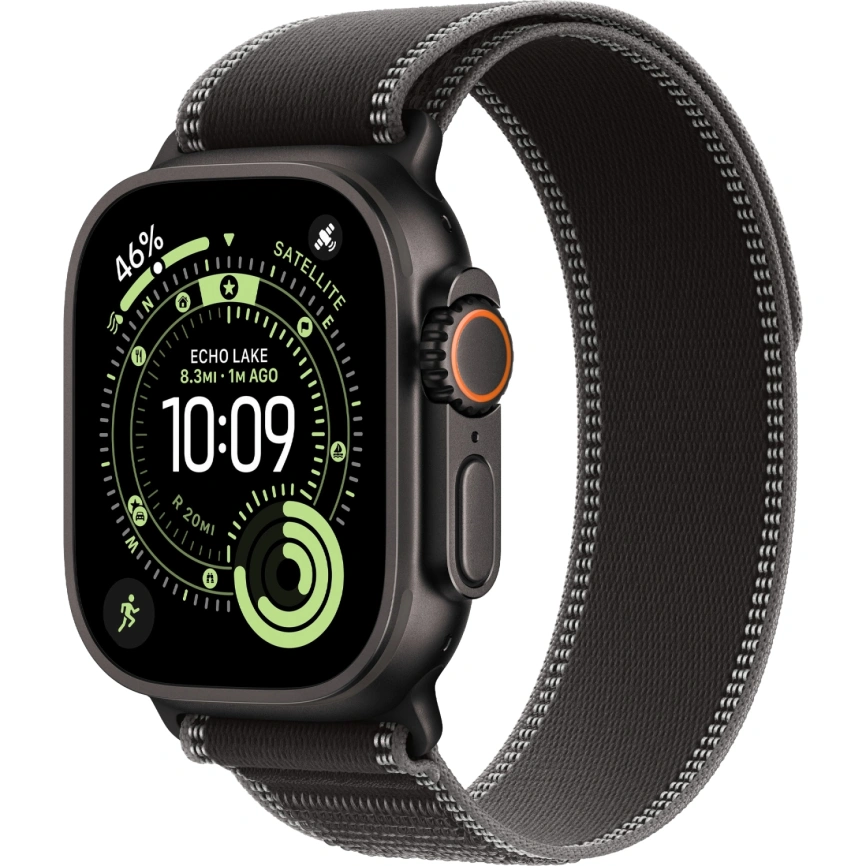 Смарт-часы Apple Watch Ultra 3 (2025) 49mm Black Titanium Case with Black/Charcoal Trail Loop S/M фото 1