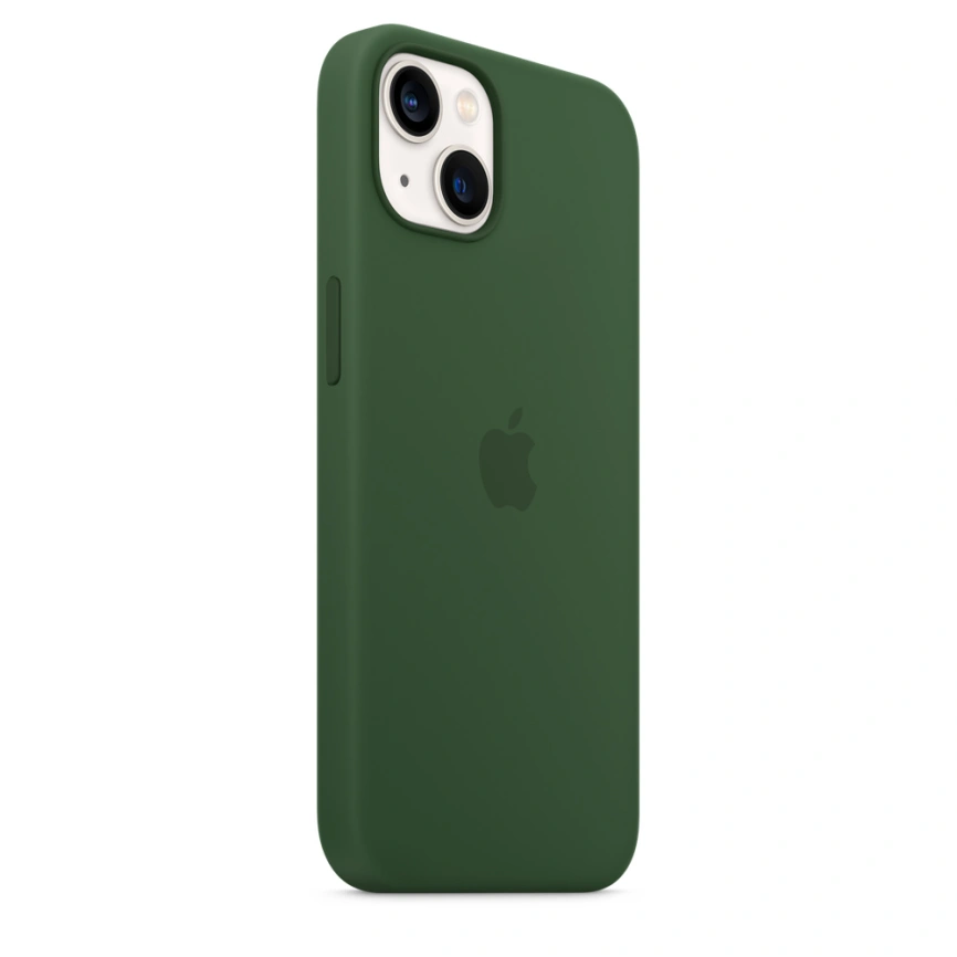 Силиконовый чехол Apple MagSafe для iPhone 13 Зелёный клевер фото 1