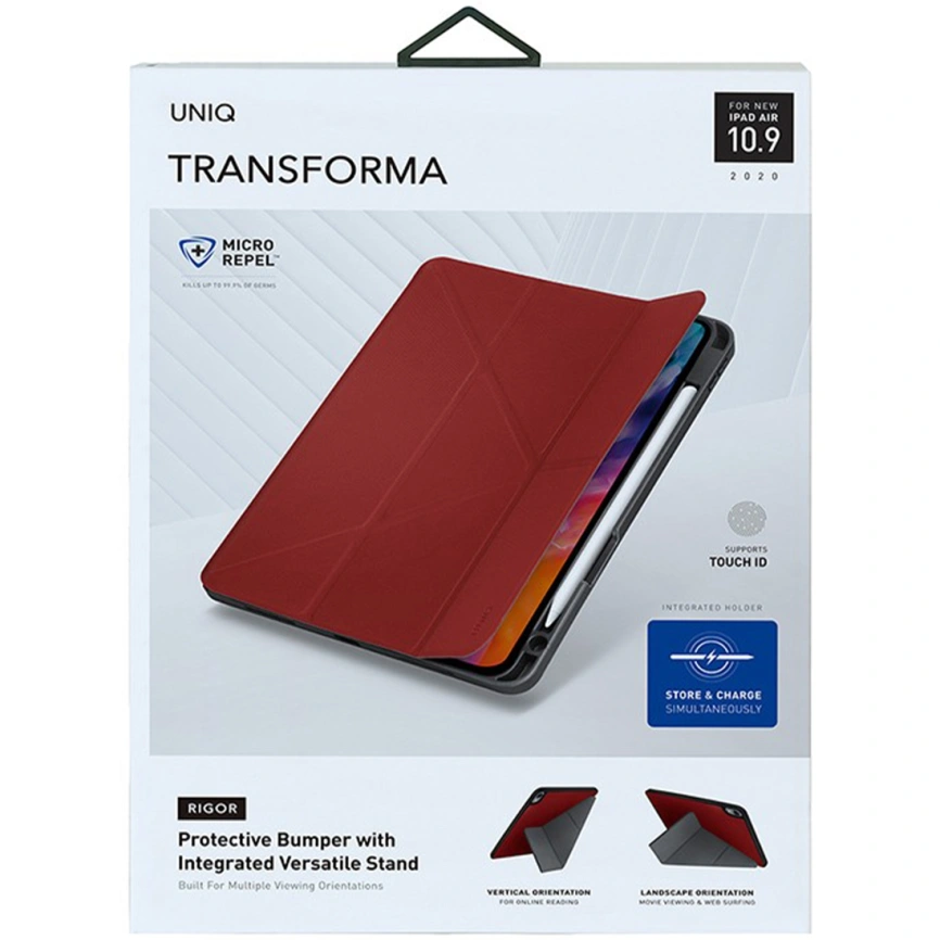 Чехол Uniq Transforma Rigor для iPad Air 10.9 (2022/20) Red фото 6