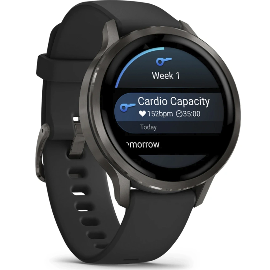Смарт-часы Garmin Venu 4 41mm Slate Bezel With Black Silicone Band (010-03013-02) фото 4