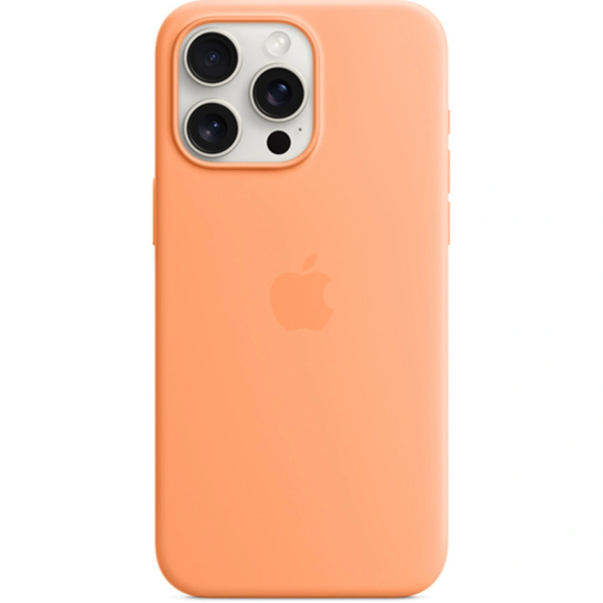 Силиконовый чехол Apple MagSafe для iPhone 15 Pro Max Orange Sorbet фото 3
