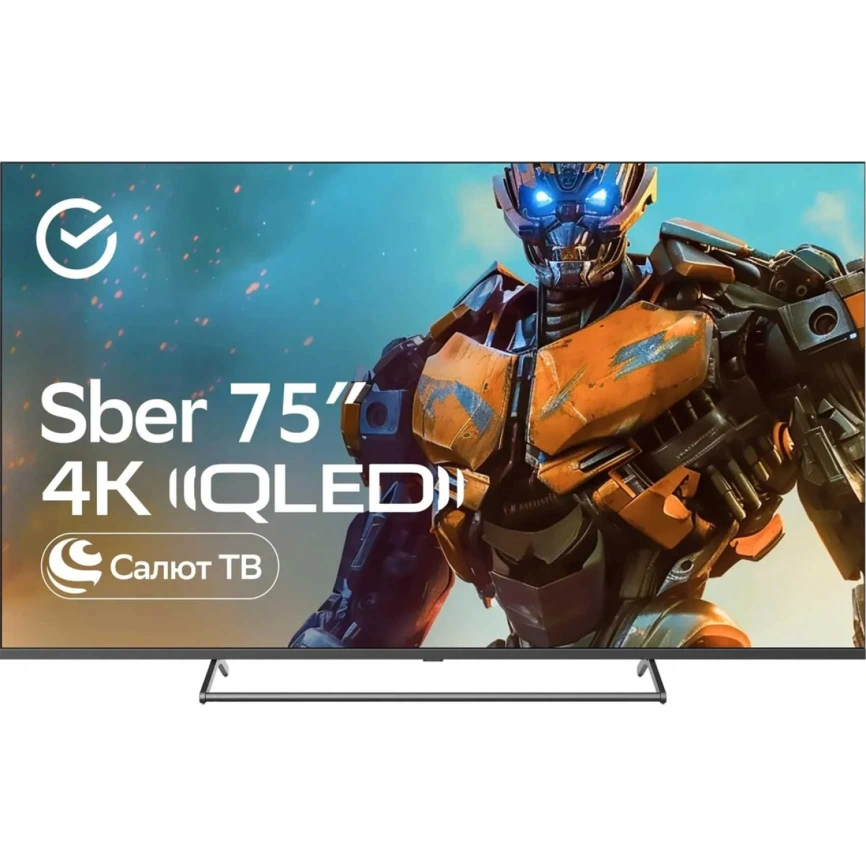 Телевизор Sber 75" QLED 4K UHD Салют ТВ (SDX-75UQ5231) фото 1