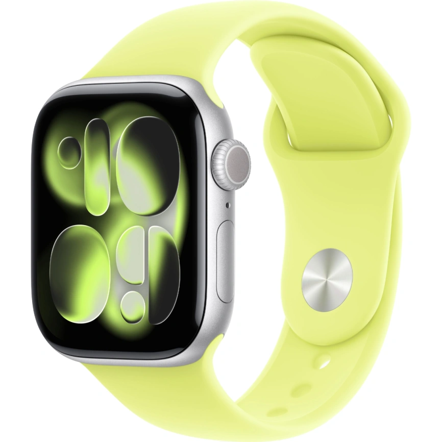 Смарт-часы Apple Watch Series 11 42mm Silver Aluminium Case with Neon Yellow Sport Band S/M фото 1