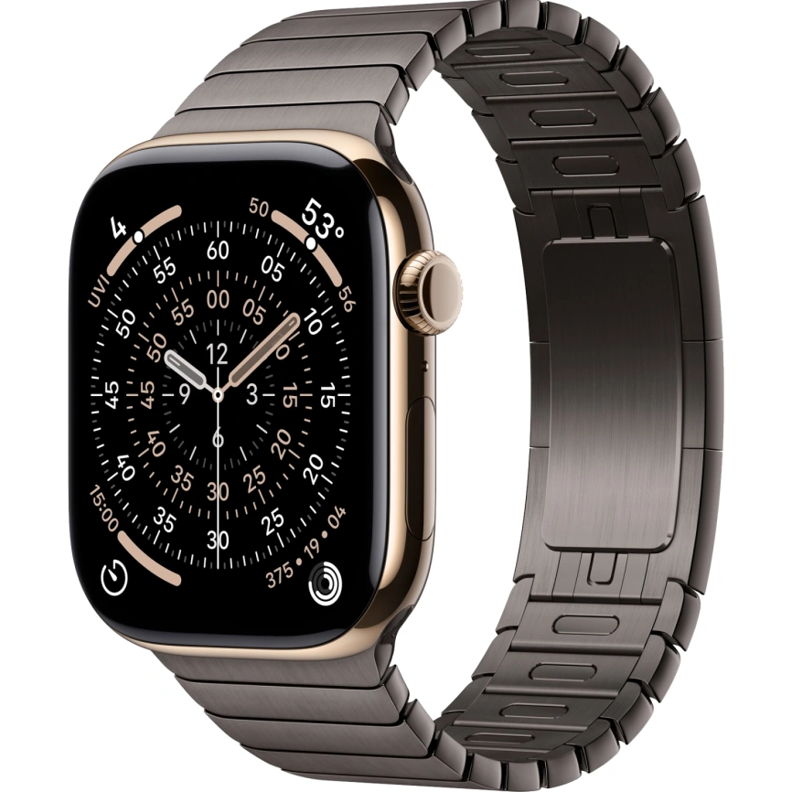 Смарт-часы Apple Watch Series 11 42mm Gold Titanium Case with Slate Link Bracelet фото 1
