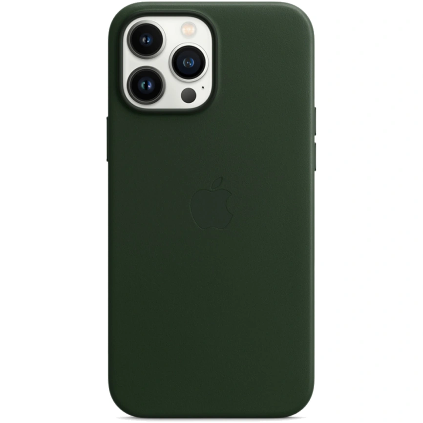 Кожаный чехол Apple MagSafe для iPhone 13 Pro Зелёная секвойя фото 3