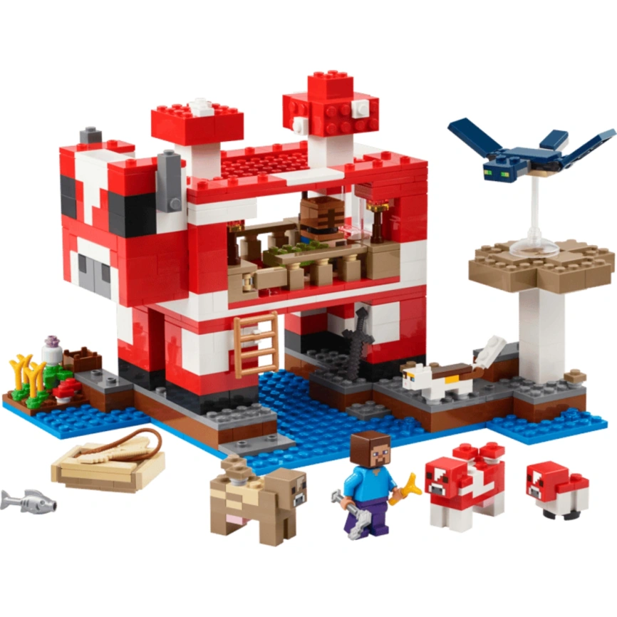 Конструктор LEGO Minecraft The Mooshroom House 21270 фото 6