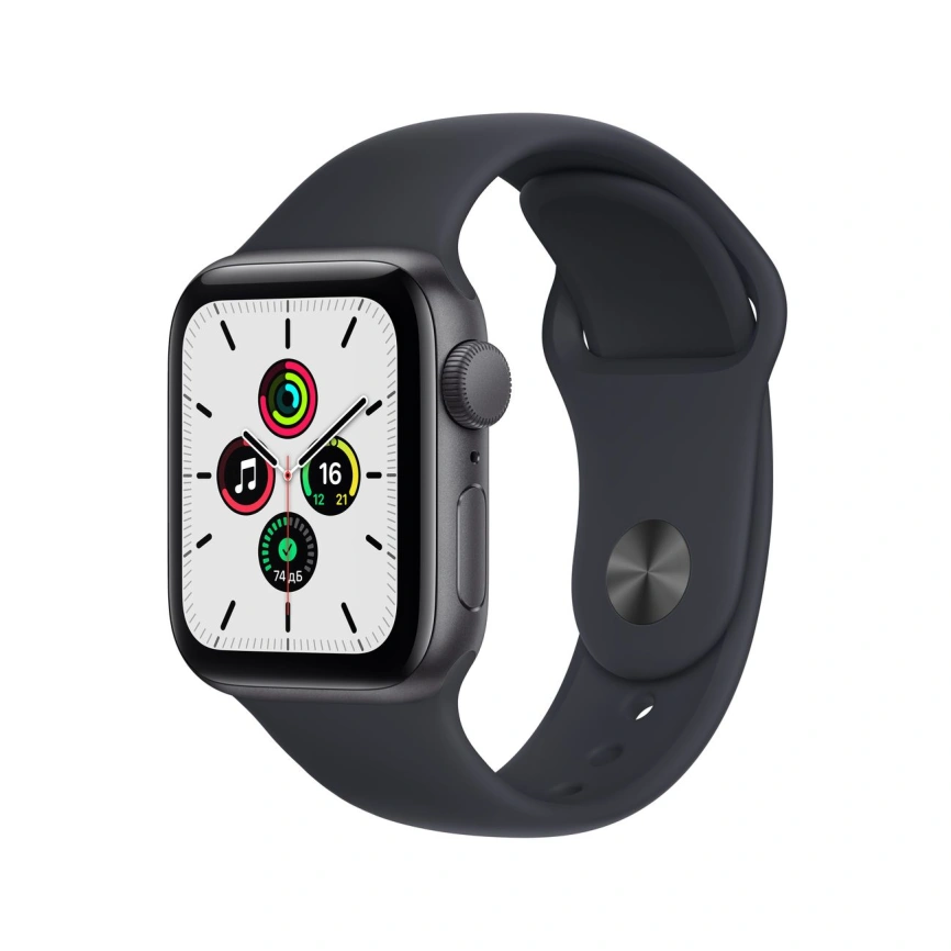 Смарт-часы Apple Watch Series SE GPS 40mm Space Gray/Midnight (Серый космос/Черный) Sport Band (MKQ13RU/A) фото 1