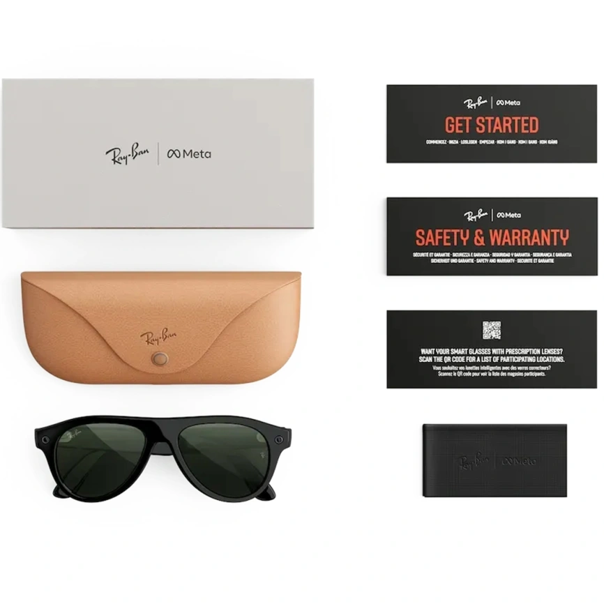 Умные очки Ray-Ban Aviator (Gen 3) Shiny Black Standard Transitions Graphite Green фото 5