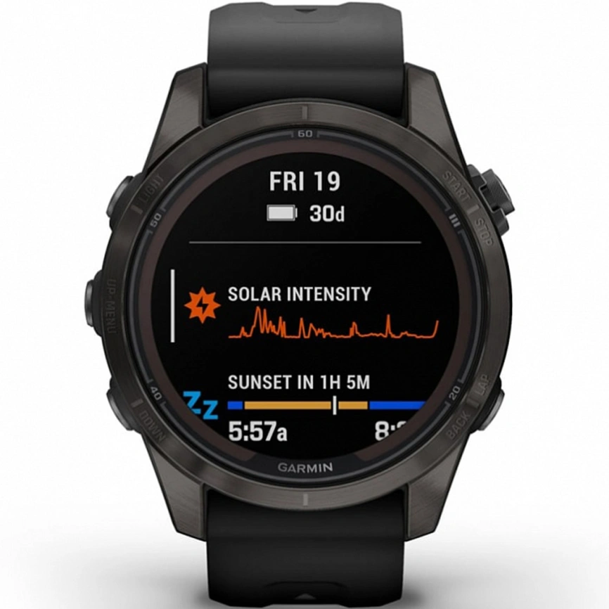 Умные часы Garmin Fenix 7S Pro Sapphire Solar Edition (010-02776-11) Black фото 10