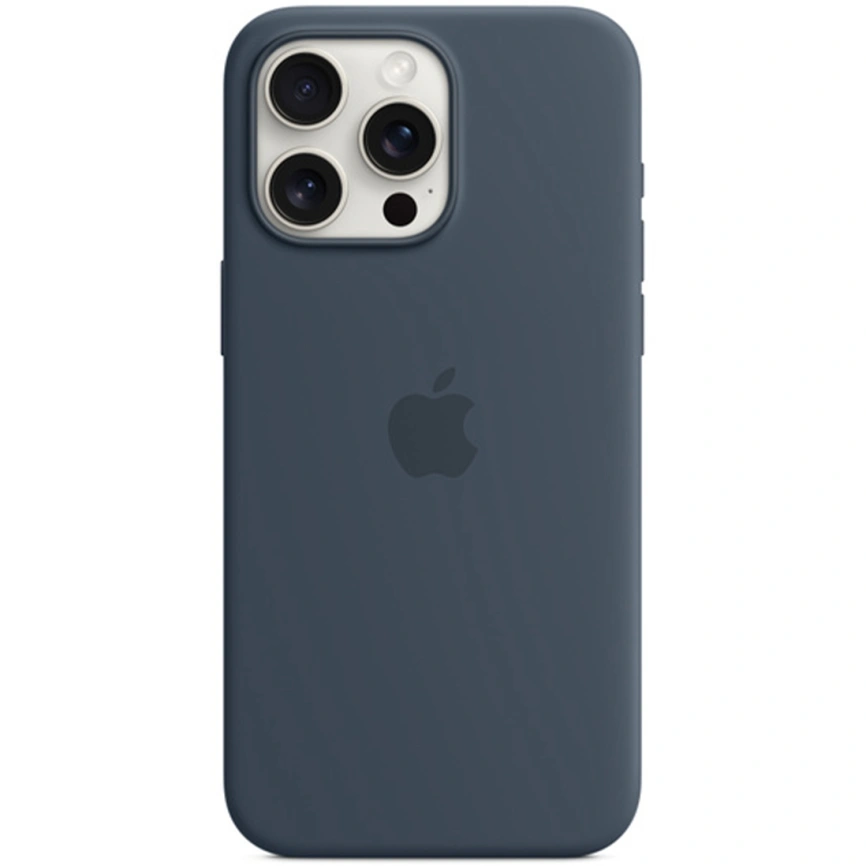 Силиконовый чехол Apple MagSafe для iPhone 15 Pro Storm Blue фото 4