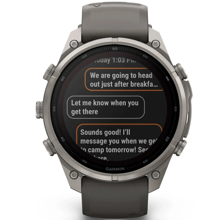 Смарт-часы Garmin Fenix 9 Pro 47mm Solar (010-04338-01) Titanium with Pebble Gray/Silver Gray Silicone Band (inReach) фото 10
