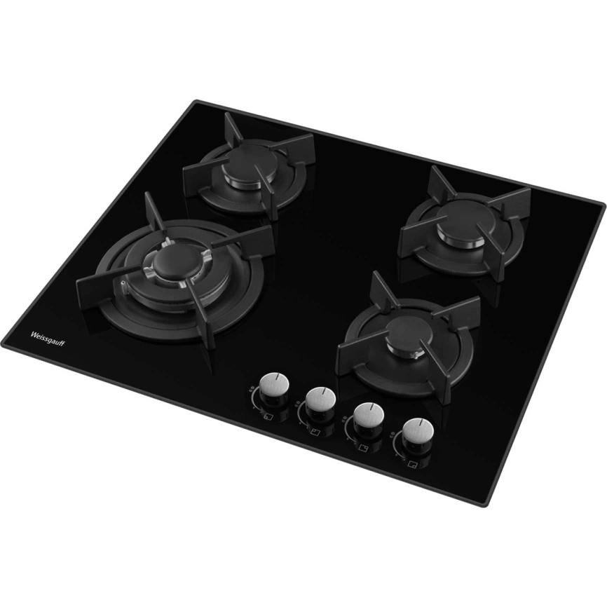 Газовая варочная панель Weissgauff HG 640 BGH Black фото 3
