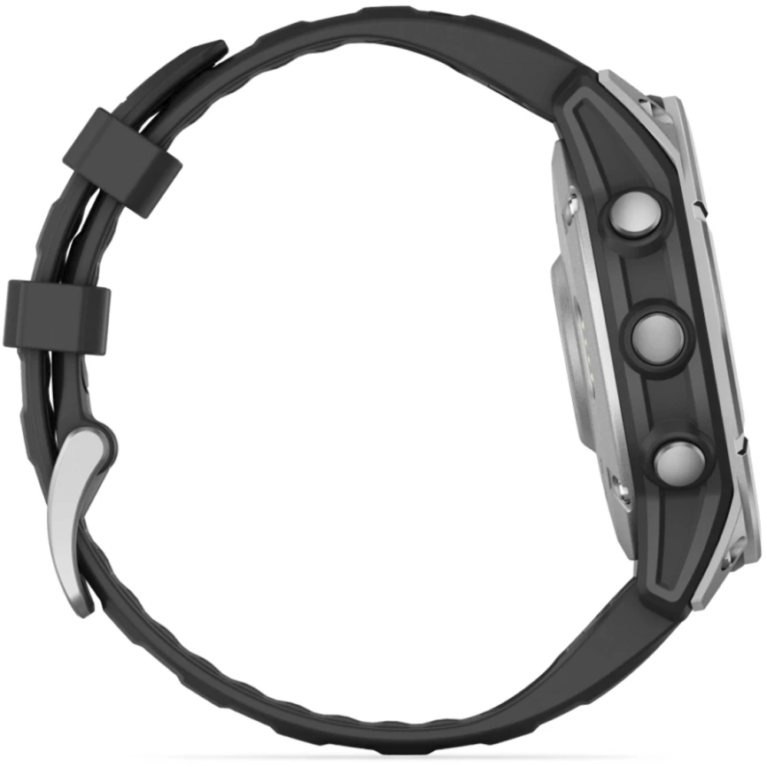 Смарт-часы Garmin Fenix E 47mm Amoled Stainless Steel With Black Silicone Band (010-03025-00) фото 5