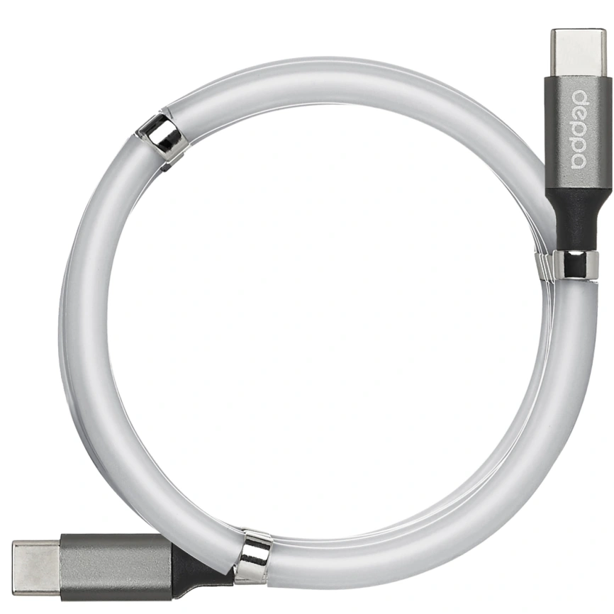Кабель Deppa USB-C/USB-C, 1.5m, 72321 Gray фото 1