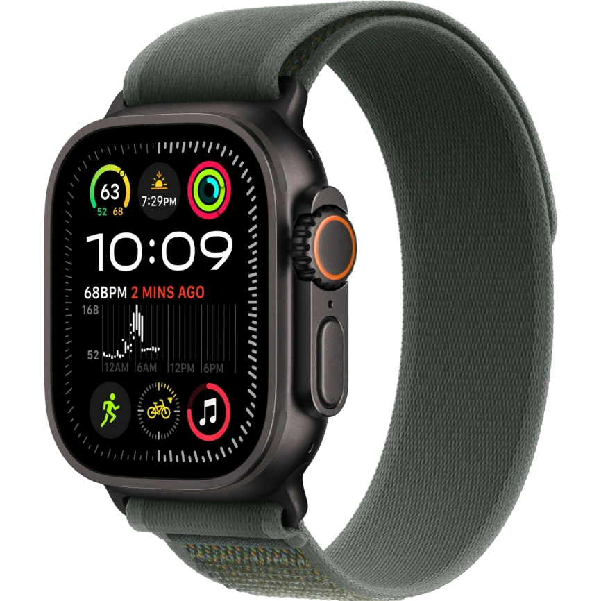 Смарт-часы Apple Watch Ultra 2 (2024) 49mm Black Titanium Case with Green Trail Loop M/L фото 1