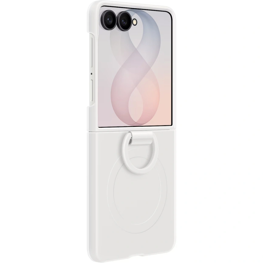 Чехол Samsung Silicone Ring Magnet для Galaxy Z Flip8 White фото 2