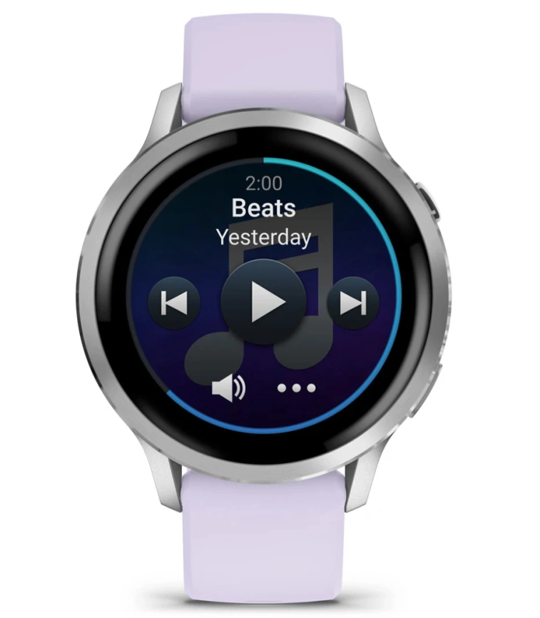 Смарт-часы Garmin Venu 4 41mm Silver Bezel With Periwinkle Silicone Band (010-03013-01) фото 8