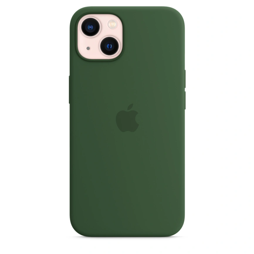 Силиконовый чехол Apple MagSafe для iPhone 13 Зелёный клевер фото 4