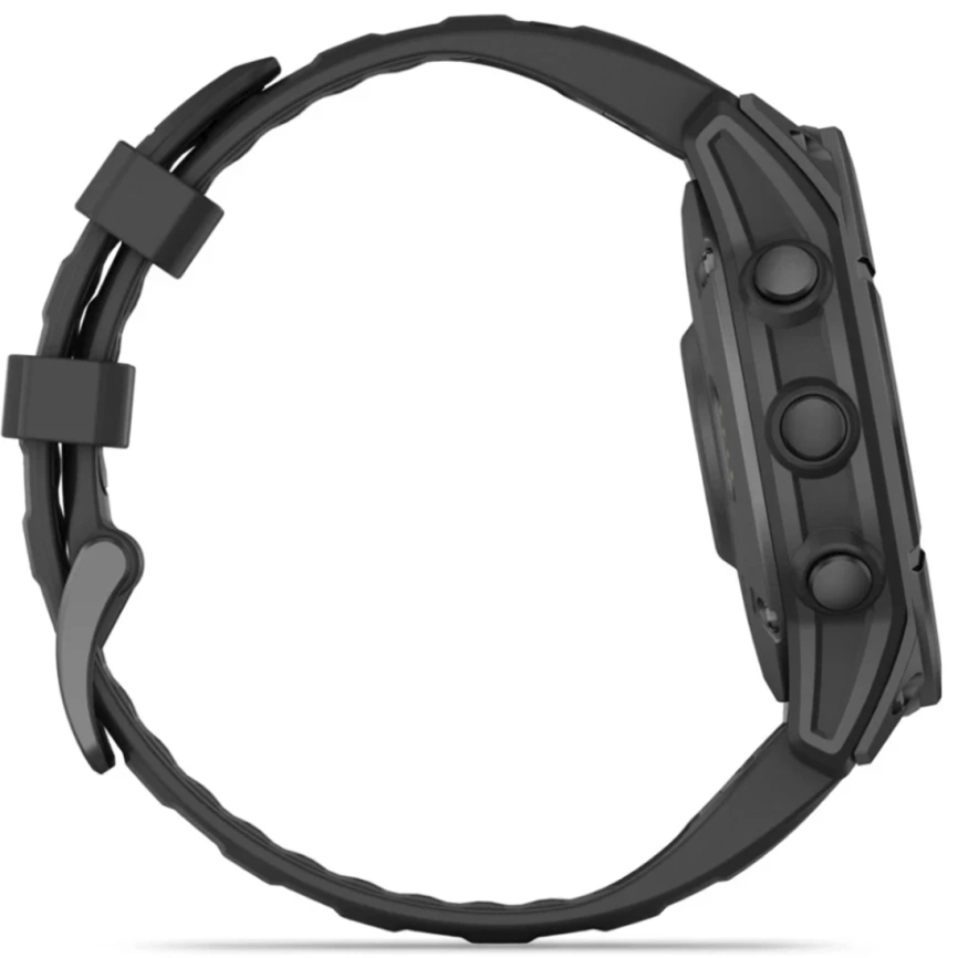 Смарт-часы Garmin Fenix E 47mm Amoled Slate Gray Steel With Black Silicone Band (010-03025-01) фото 5