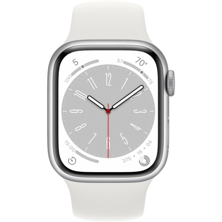 Смарт-часы Apple Watch Series 8 GPS 45mm Silver/White Sport Band фото 2