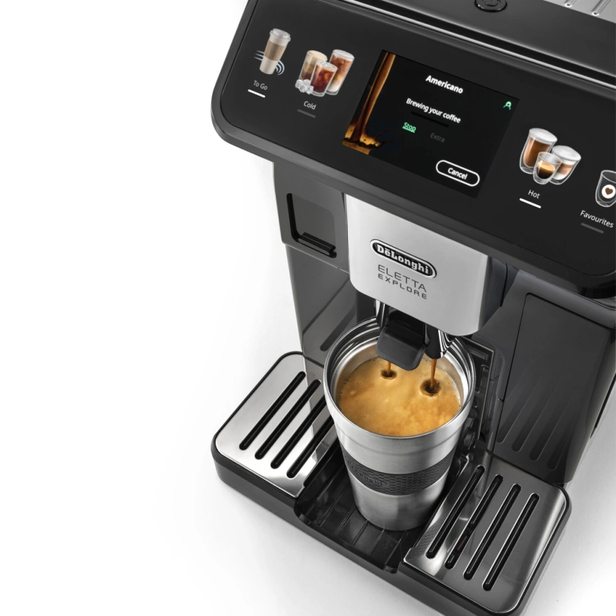 Кофемашина DeLonghi Dinamica Eletta Explore ECAM450.55.G Black фото 3
