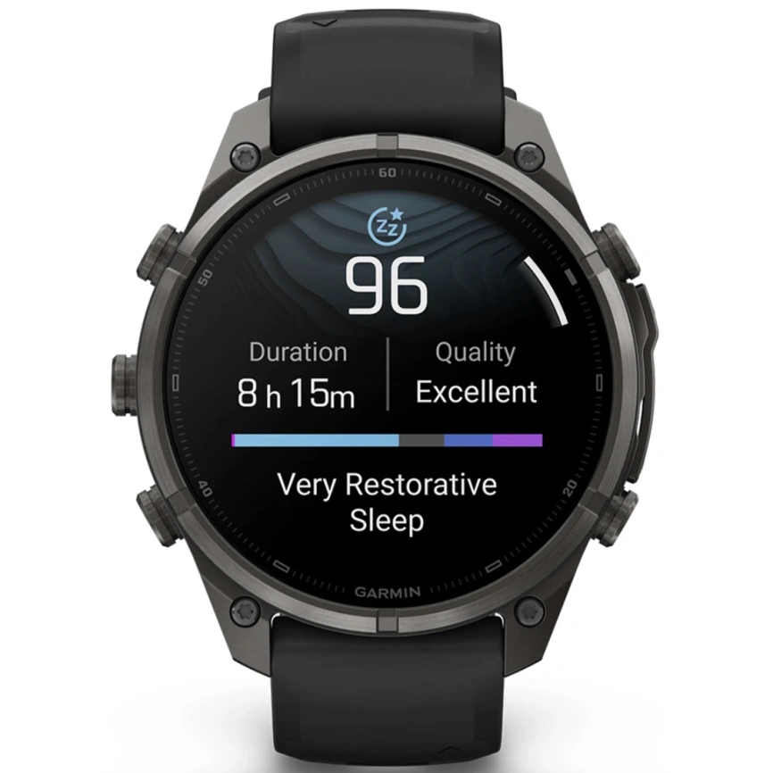 Смарт-часы Garmin Fenix 9 Pro 47mm Amoled (010-04336-16) Carbon Gray DLC Titanium with Black/Pebble Gray Silicone Band фото 8