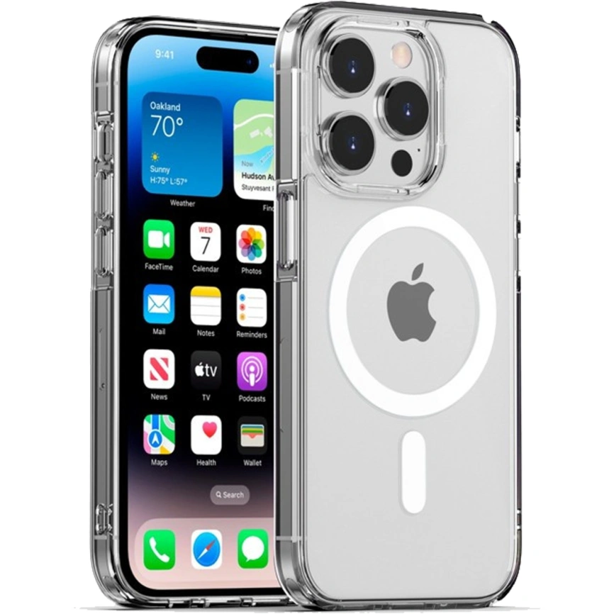 Чехол Gurdini Alba Series Protective with MagSafe для iPhone 16 Pro Clear фото 1