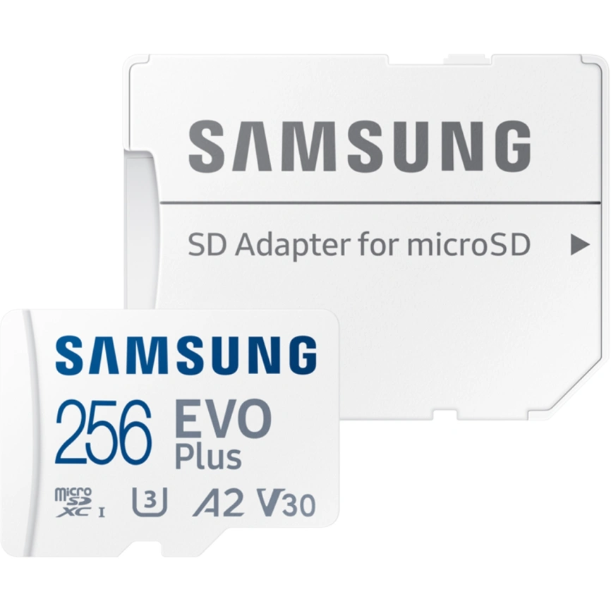 Карта памяти Samsung EVO Plus 256GB MicroSDXC Class 10/UHS-I U3 (MB-MC256SA) фото 1