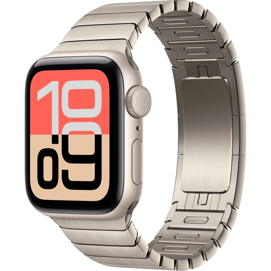 Смарт-часы Apple Watch SE (2025) 40mm Starlight Aluminum Case with Natural Link Bracelet фото 1