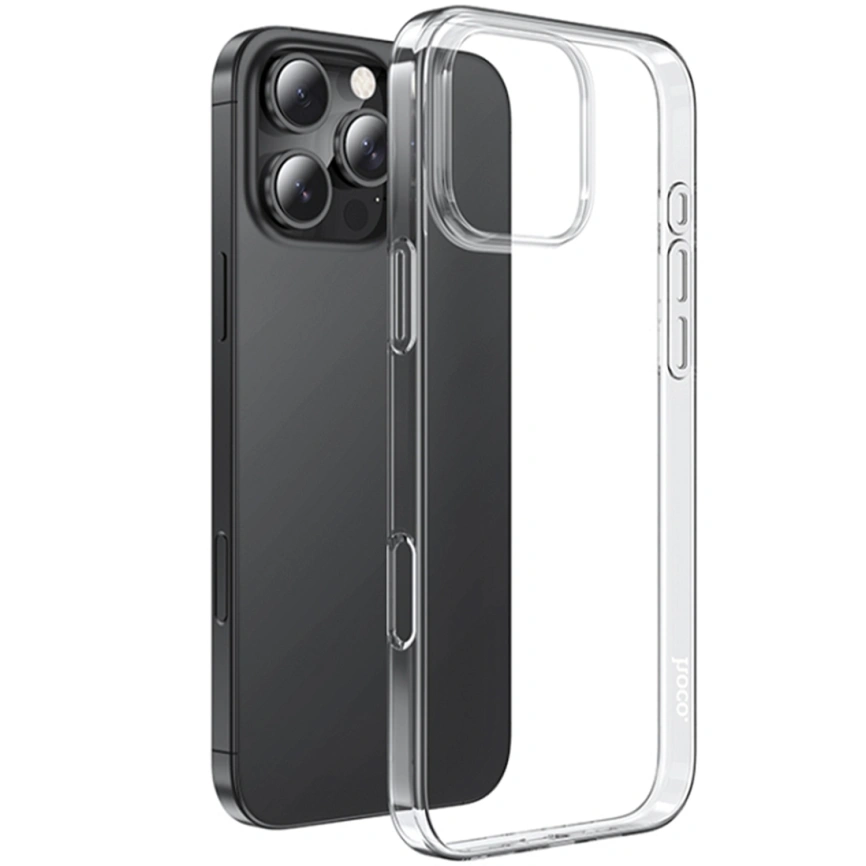 Силиконовый чехол Hoco для iPhone 16 Pro Clear фото 1