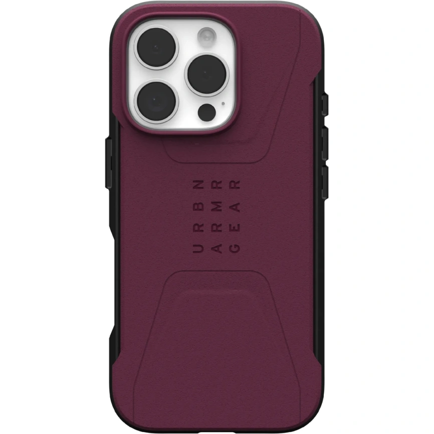 Чехол UAG MagSafe Civilian для iPhone 16 Pro Bordeaux фото 1
