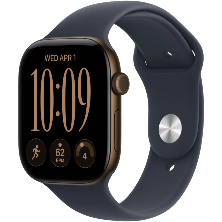 Смарт-часы Apple Watch Series 12 46mm Dark Bronze Aluminum Case with Navy Blue Sport Band M/L фото 1