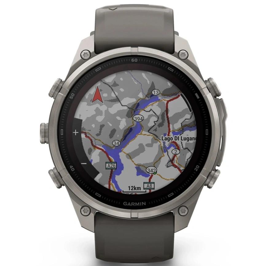 Смарт-часы Garmin Fenix 9 Pro 47mm Solar (010-04338-01) Titanium with Pebble Gray/Silver Gray Silicone Band (inReach) фото 7