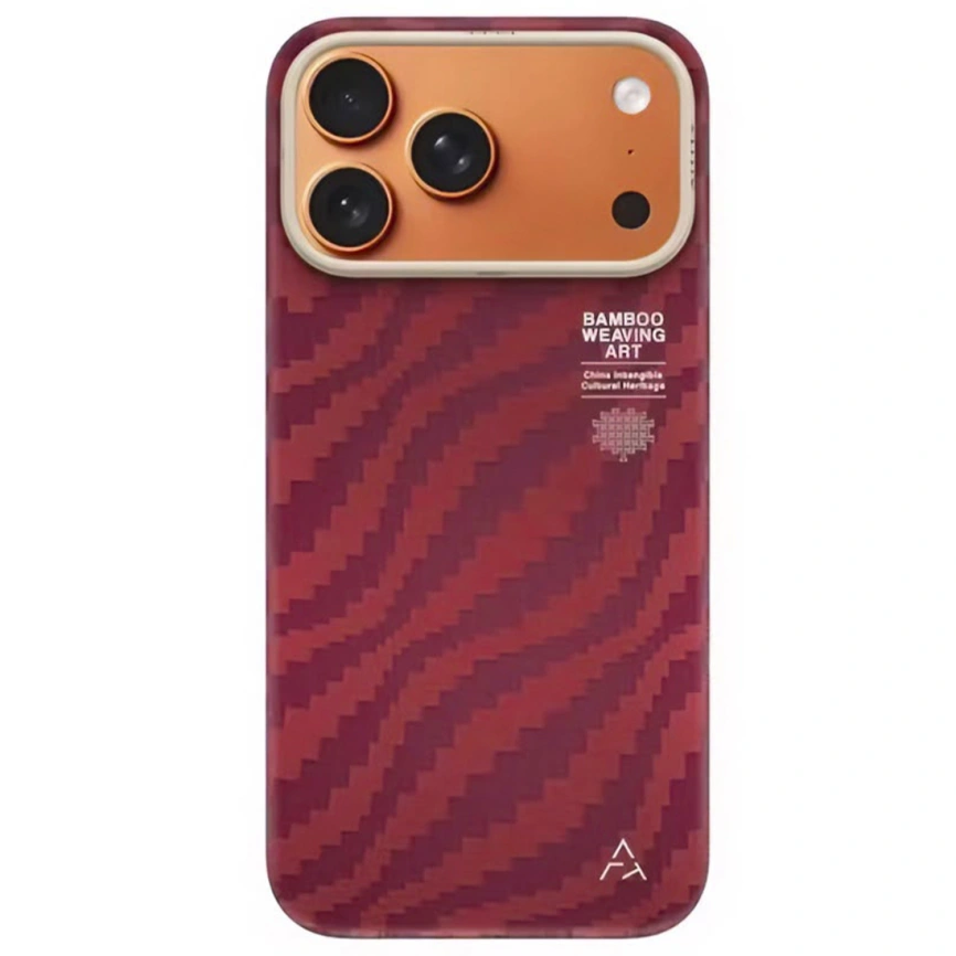 Чехол Airity Bamboo Shadow Oriental для iPhone 17 Pro Claret Red фото 1