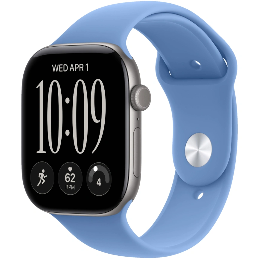 Смарт-часы Apple Watch Series 12 46mm Space Gray Aluminum Case with Wildflower Blue Sport Band S/M фото 1