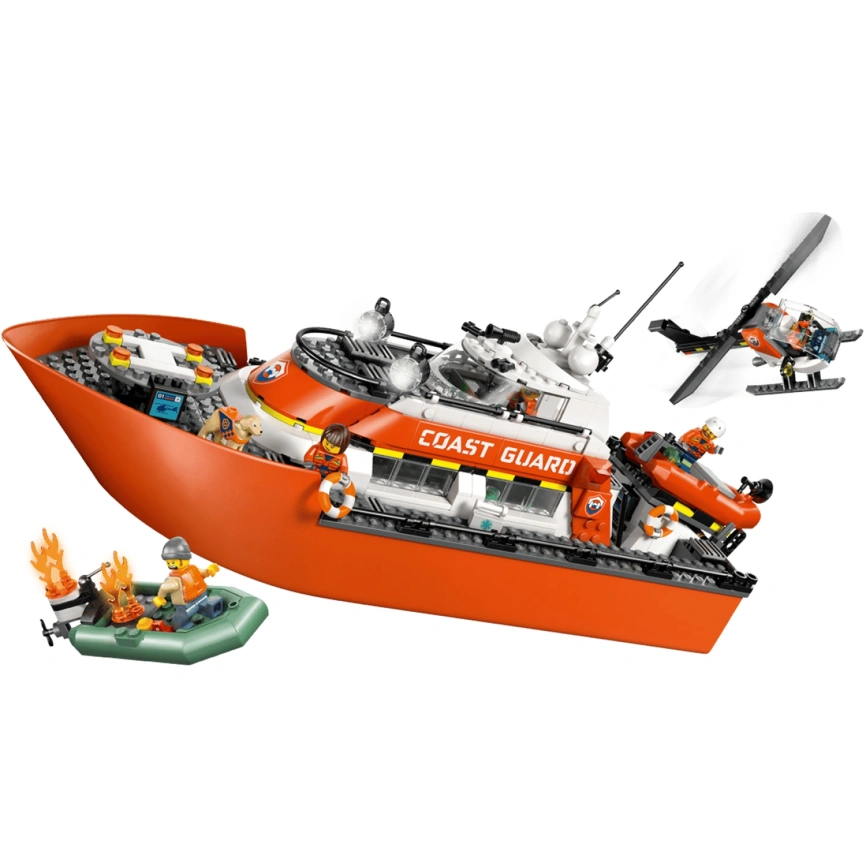Конструктор LEGO City Coast Guard Rescue Boat & Helicopter 60504 фото 6