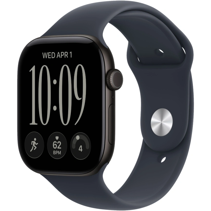 Смарт-часы Apple Watch Series 12 46mm Black Aluminum Case with Navy Blue Sport Band M/L фото 1