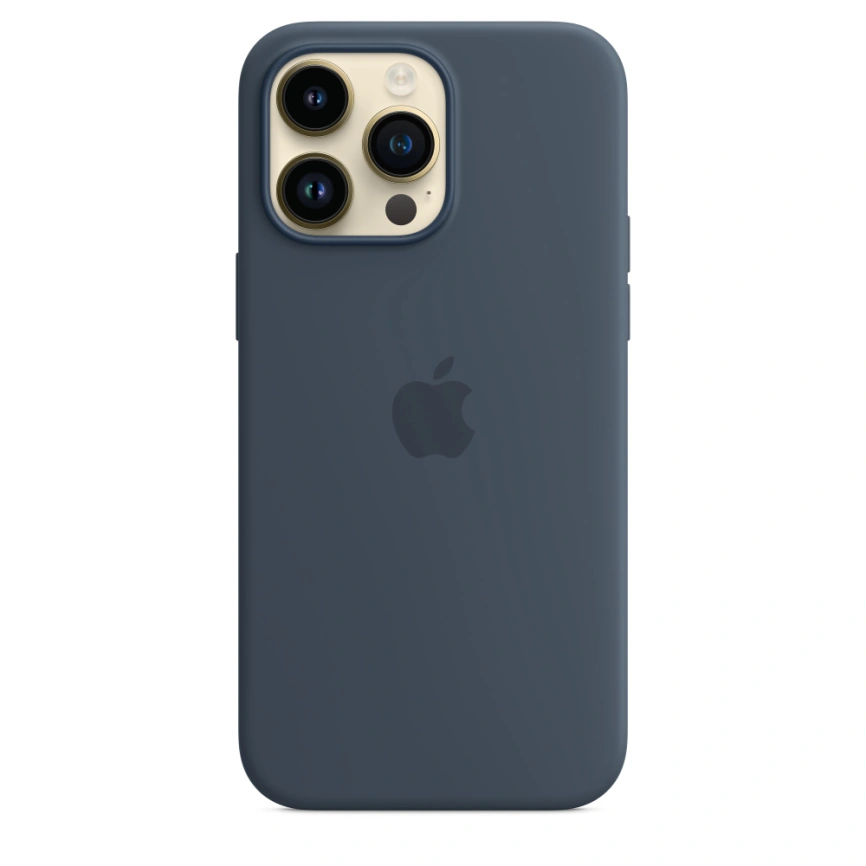 Силиконовый чехол Apple MagSafe для iPhone 14 Pro Max Storm Blue фото 4