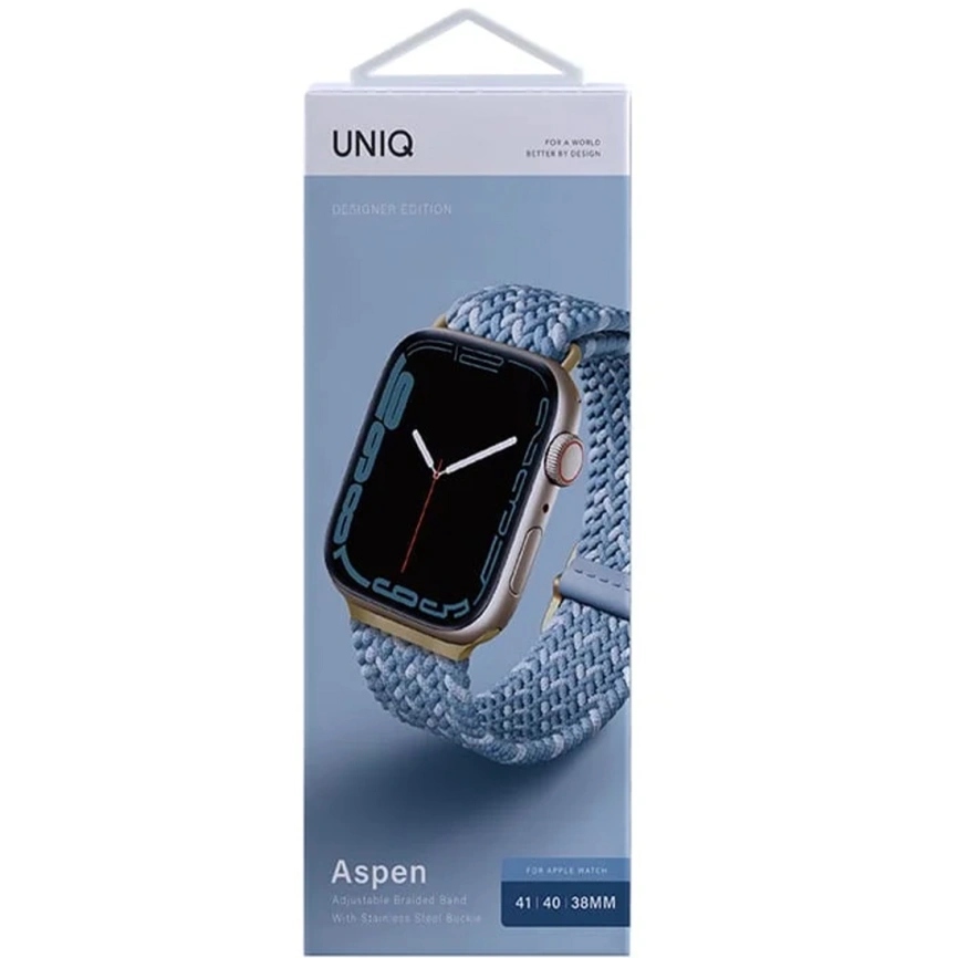 Ремешок Uniq Aspen Design Strap Braided для Apple Watch 38/40/41 Cerulean Blue фото 3