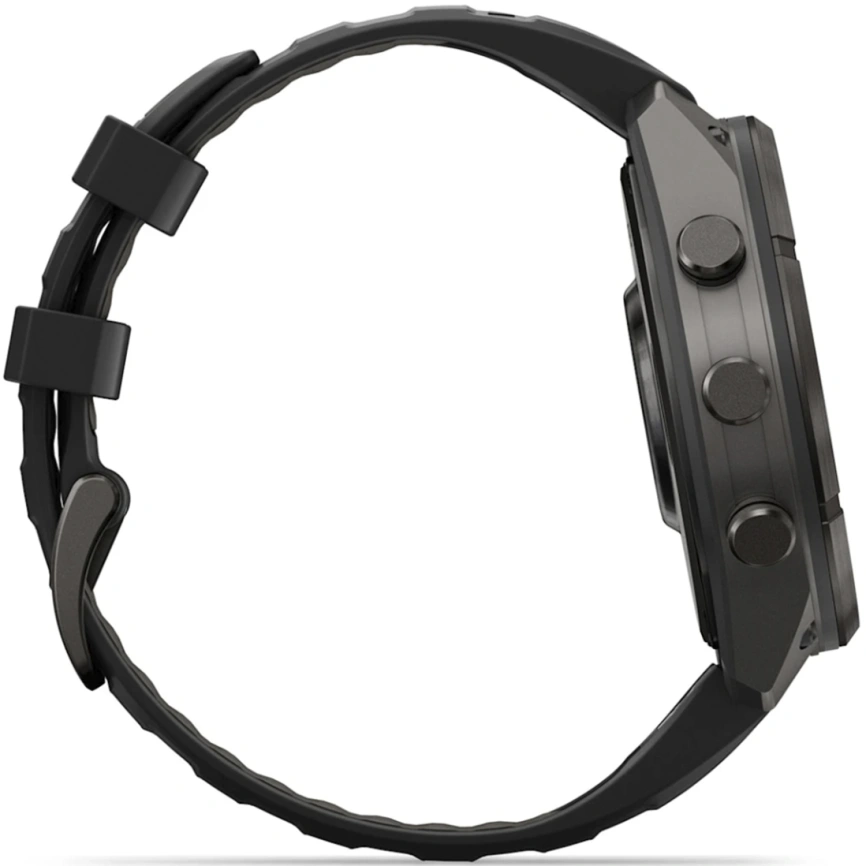 Смарт-часы Garmin Fenix 9 Pro 43mm Amoled (010-04335-11) Carbon Gray DLC Titanium with Black/Pebble Gray Silicone Band (inReach) фото 4
