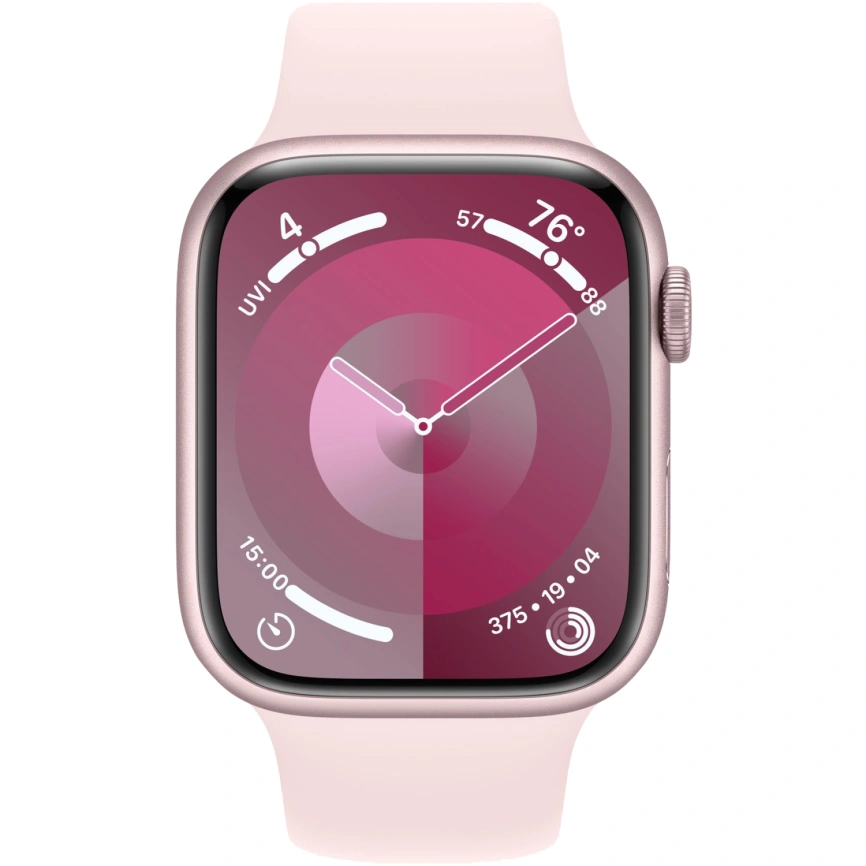 Смарт-часы Apple Watch Series 9 41mm Pink Aluminum Case with Light Pink Sport Band S/M (MR933) фото 3