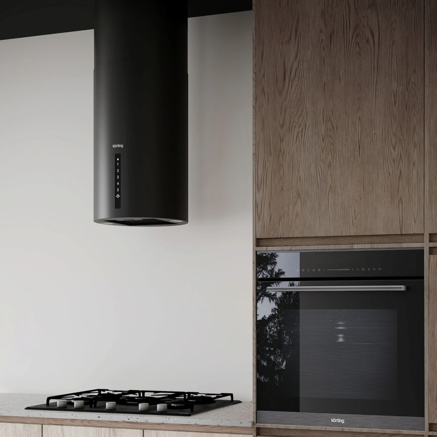 Встраиваемая вытяжка Korting KHA 39970 N Cylinder Black фото 5