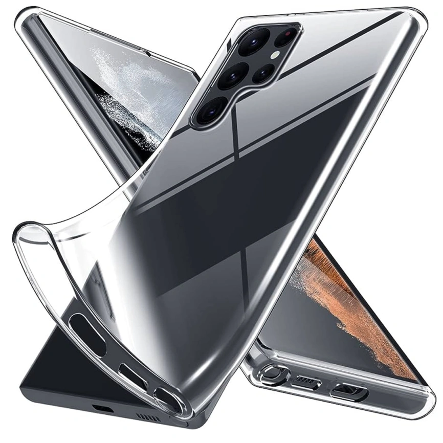 Чехол Silicone Cover для Galaxy S22 Ultra Crystal-clear фото 1
