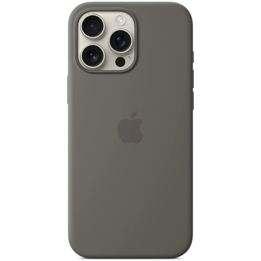 Чехол Apple Silicone Case with MagSafe для iPhone 16 Pro Max Stone Gray фото 1