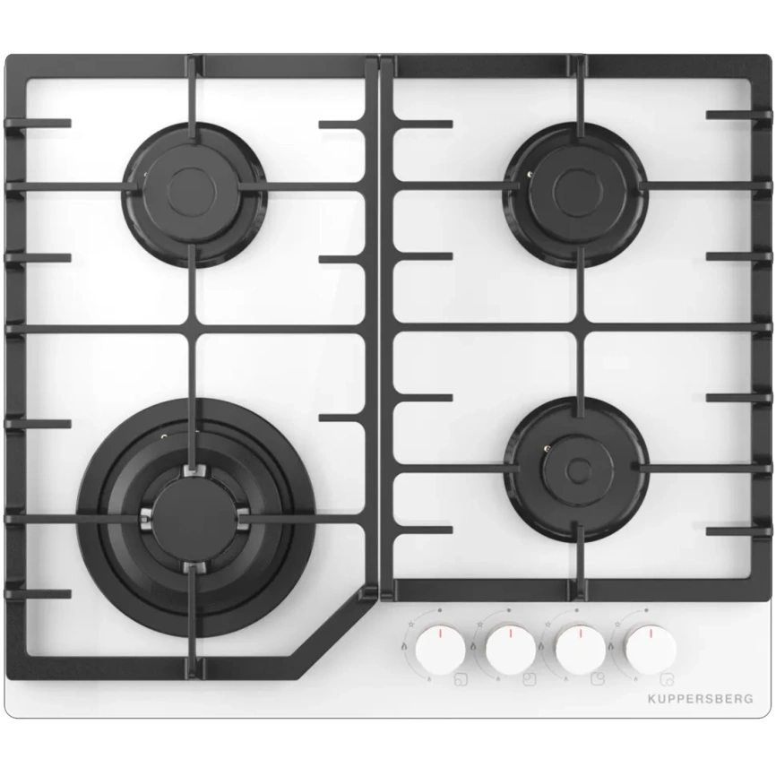 Газовая варочная панель Kuppersberg FG 66 W White фото 1