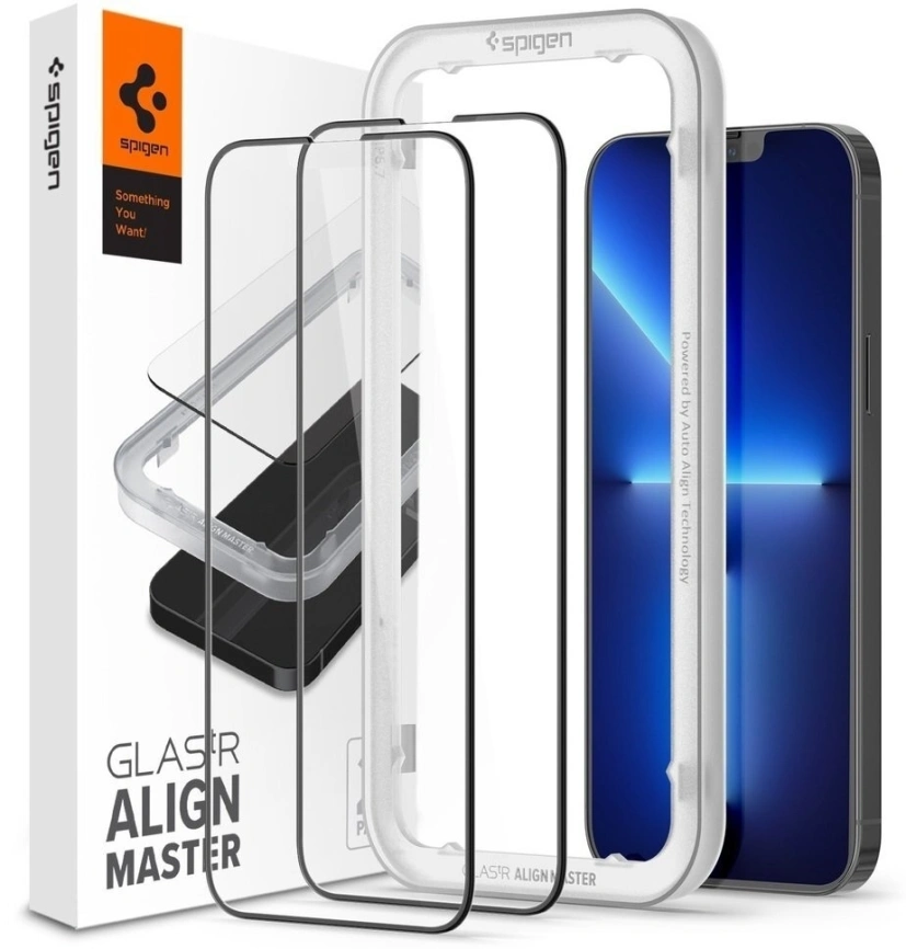 Защитное стекло Spigen iPhone 13 Pro Max ALM Glass FC 2-Pack (AGL03377) фото 1