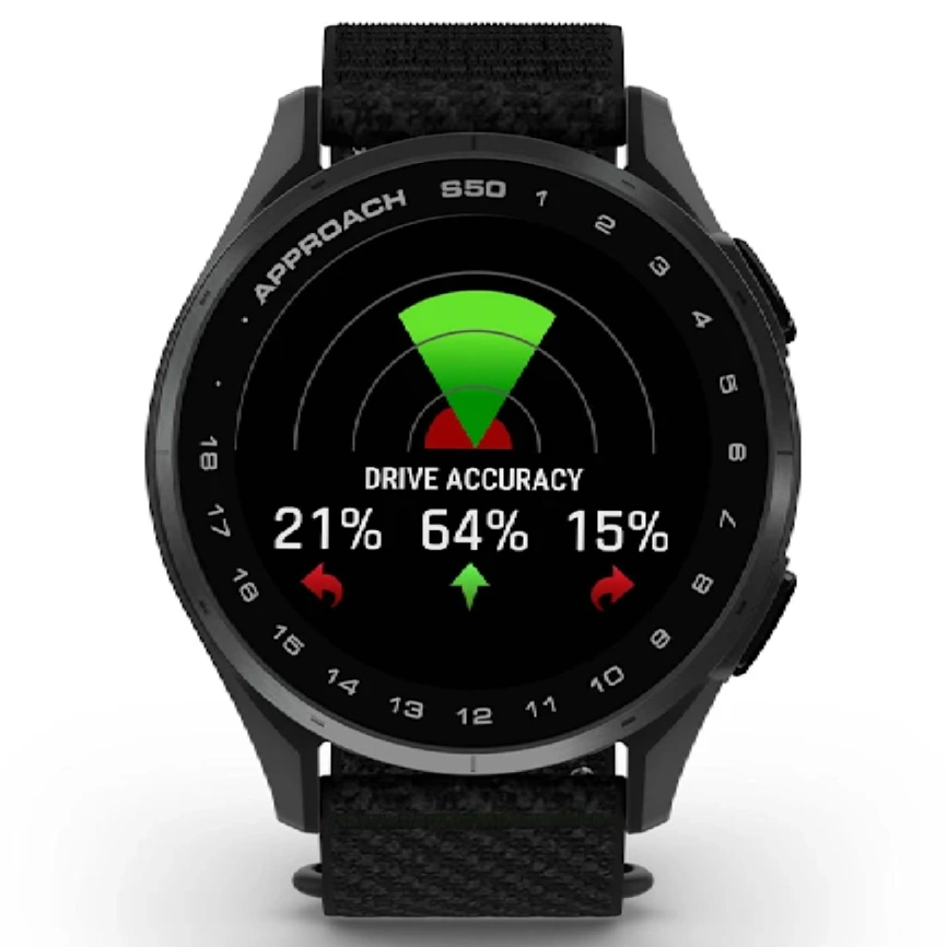 Смарт-часы Garmin Approach S50 50mm (010-03010-00) Slate/Black ComfortFit Nylon Band фото 5