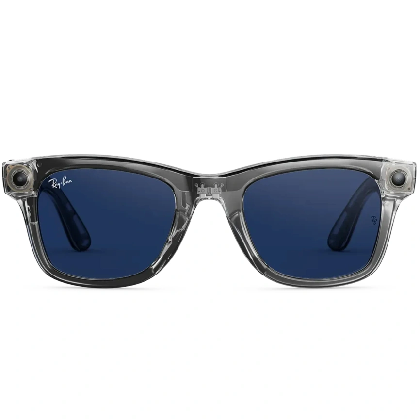 Умные очки Ray-Ban Wayfarer (Gen 2) Shiny Transparent Grey L Clear to Sapphire Transitions фото 6